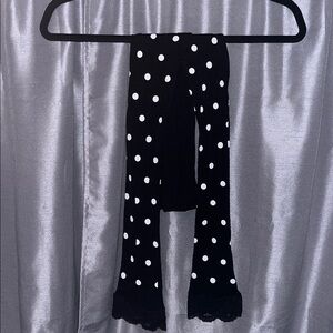 Footless Black and White Polka Dot tights